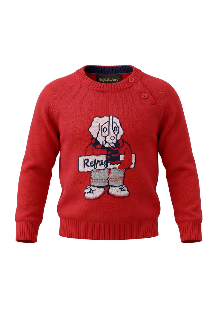 Maglione rosso per neonato