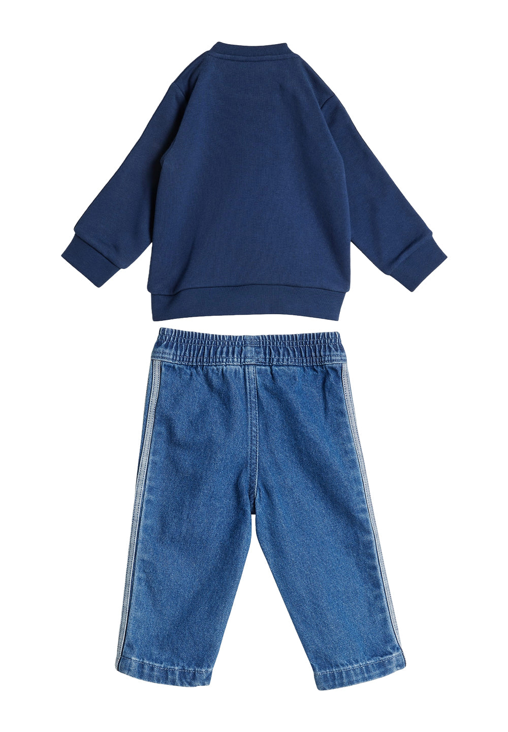 Completo felpa + jeans blu per bambino