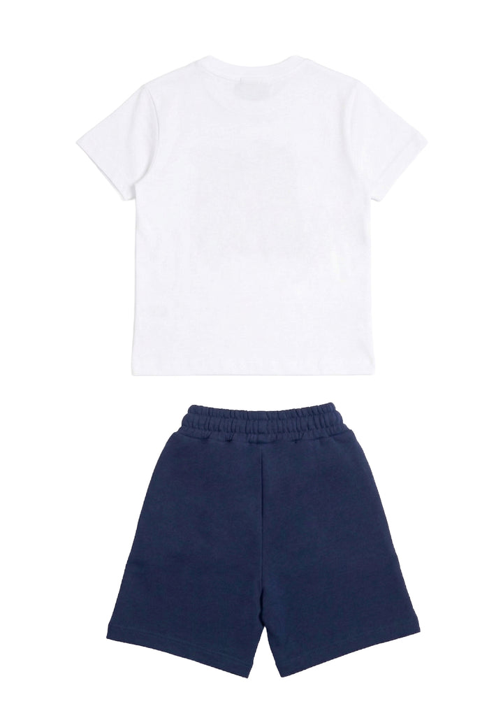 Completo bianco-blu per neonato