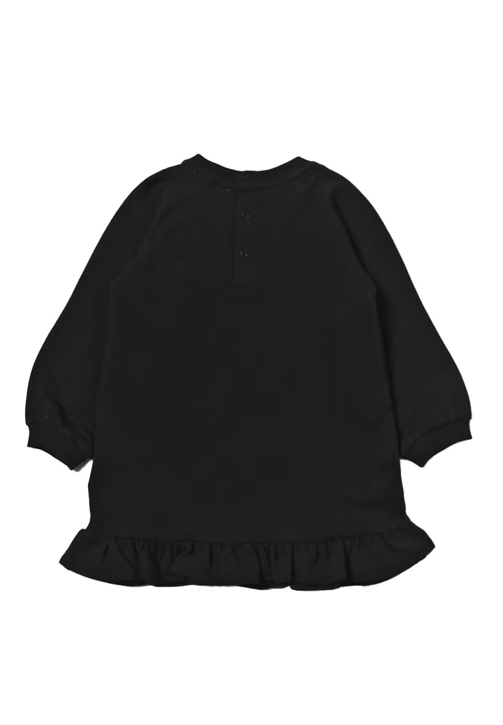 Vestito felpa nero per bambina