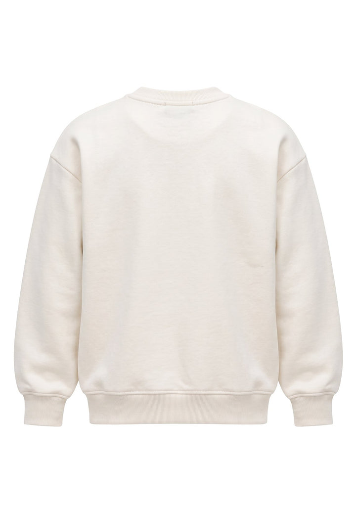 Felpa girocollo crema unisex