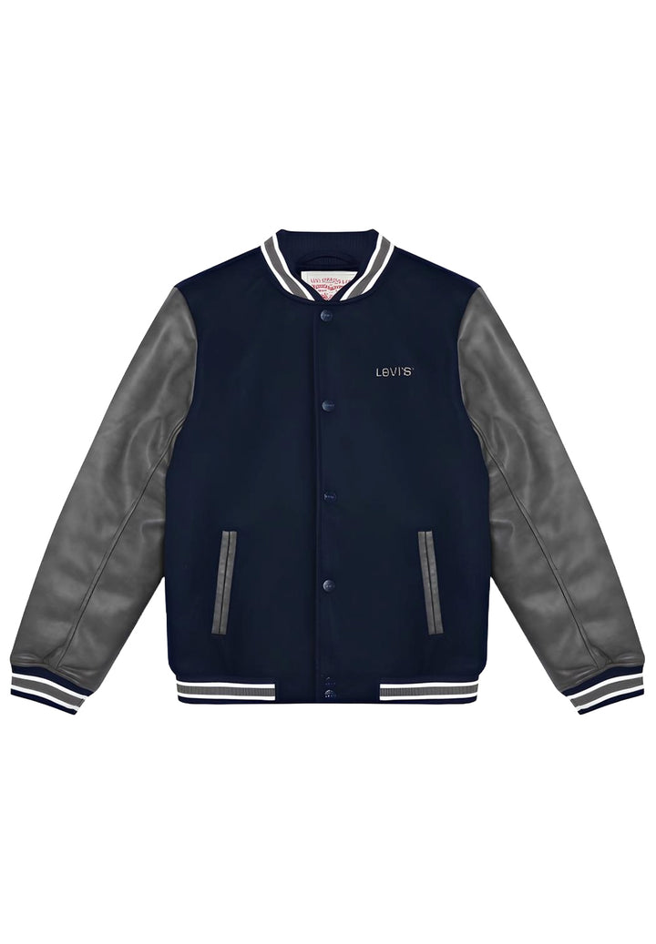 Bomber blu-grigio per bambino