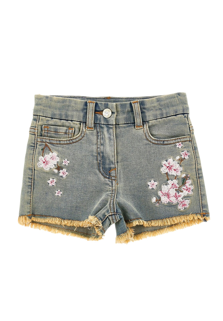 Short denim grigio per bambina