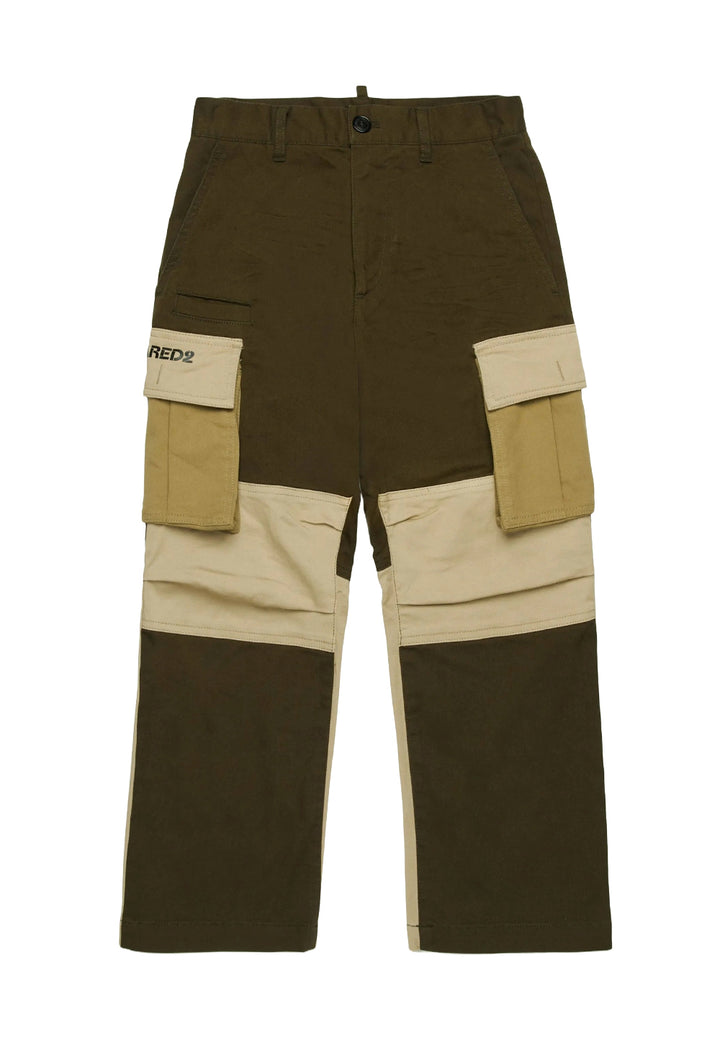 Pantalone verde-beige per bambino