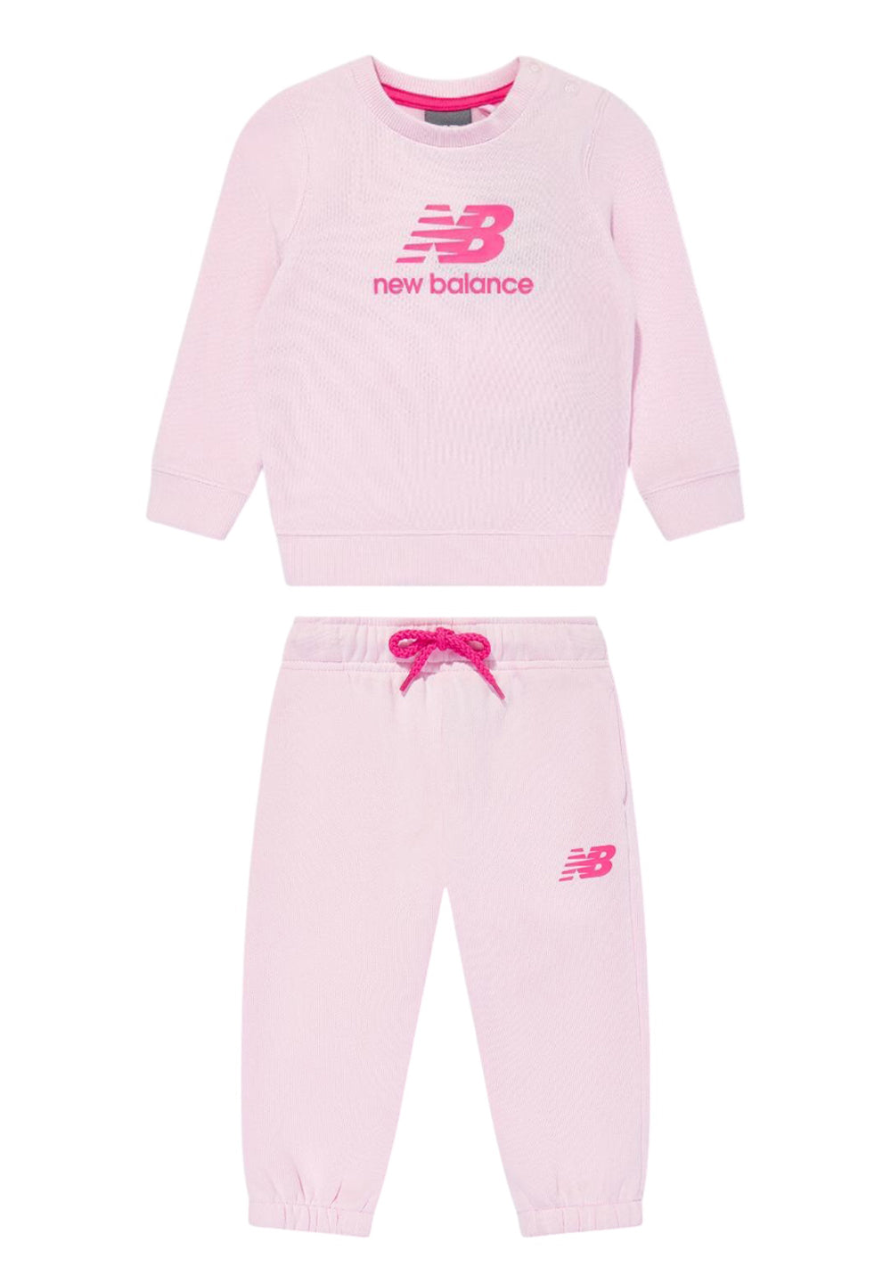 Completo felpa + gilet rosa per bambina