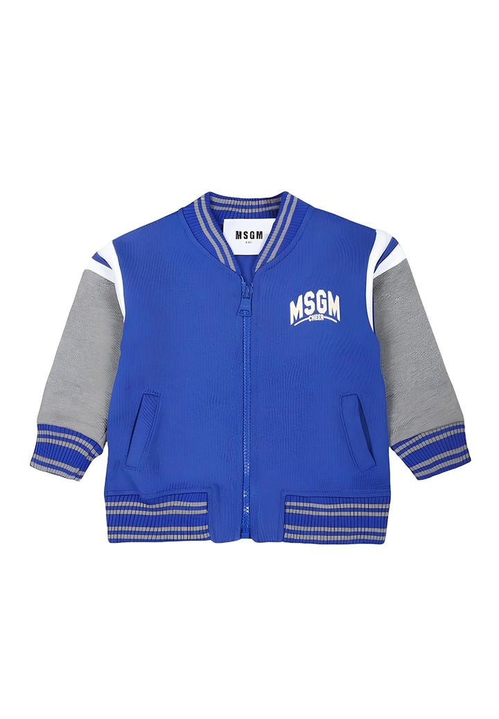 Bomber felpa blu royal per neonato