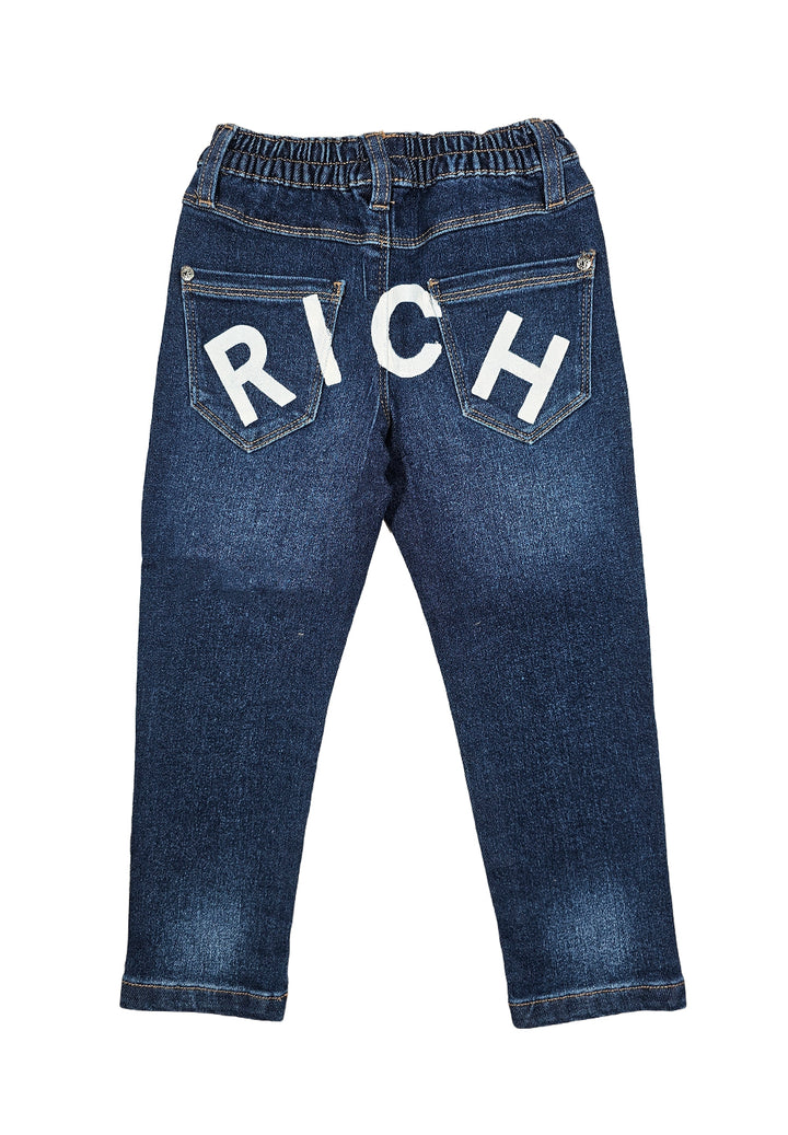 Jeans blu denim per neonato