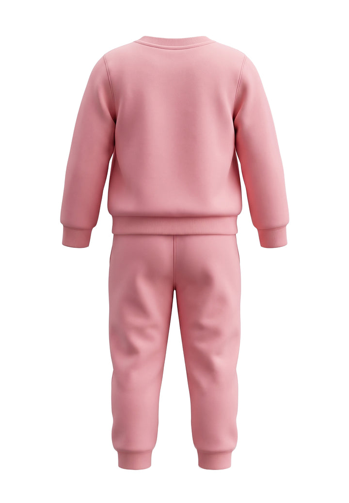 Completo felpa rosa per bambina
