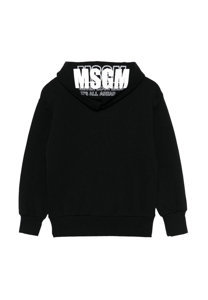 Felpa zip nera per bambino