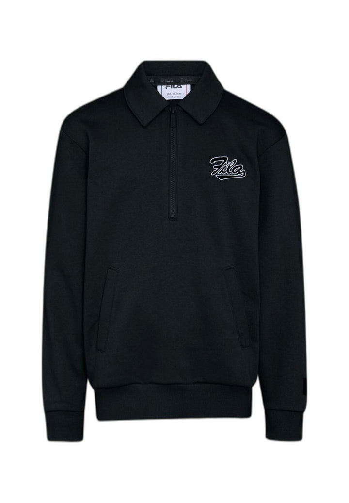 Black zipped sweatshirt for boy