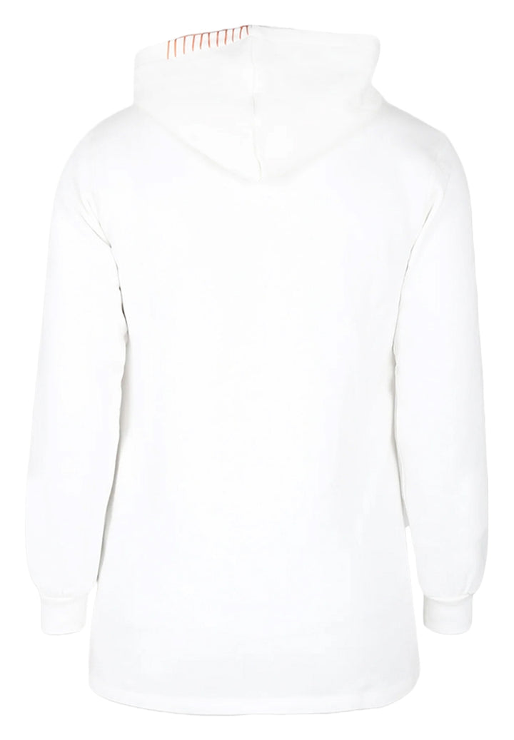 White sweatshirt dress for girls