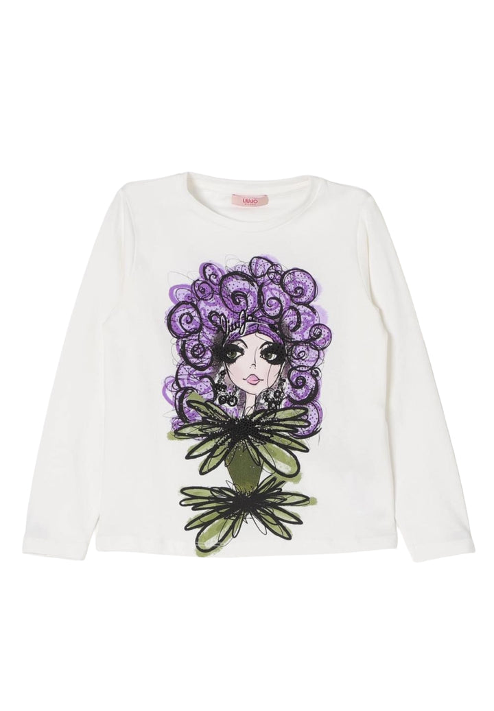 T-shirt bianca per bambina