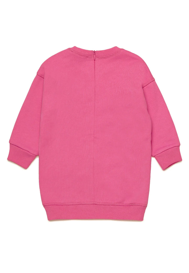 Vestito felpa rosa per neonata