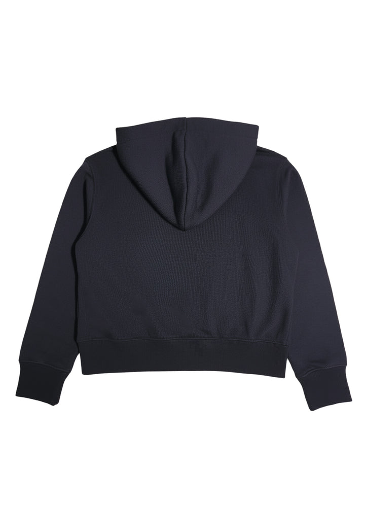 Felpa cappuccio nera per bambina