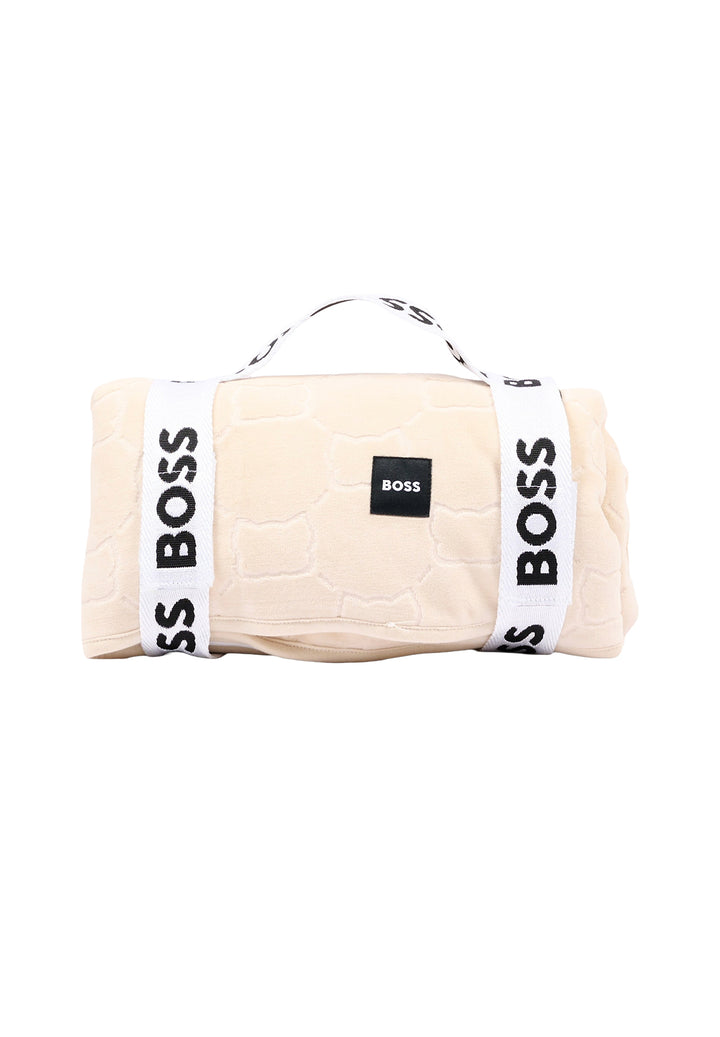 Coperta ciniglia beige per neonato