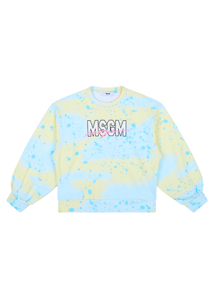 Felpa girocollo multicolor per bambina