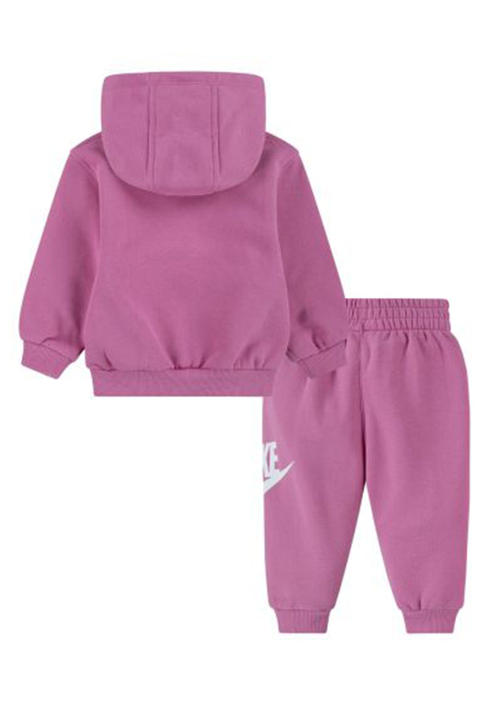 Fuchsia sweatshirt set for baby girl