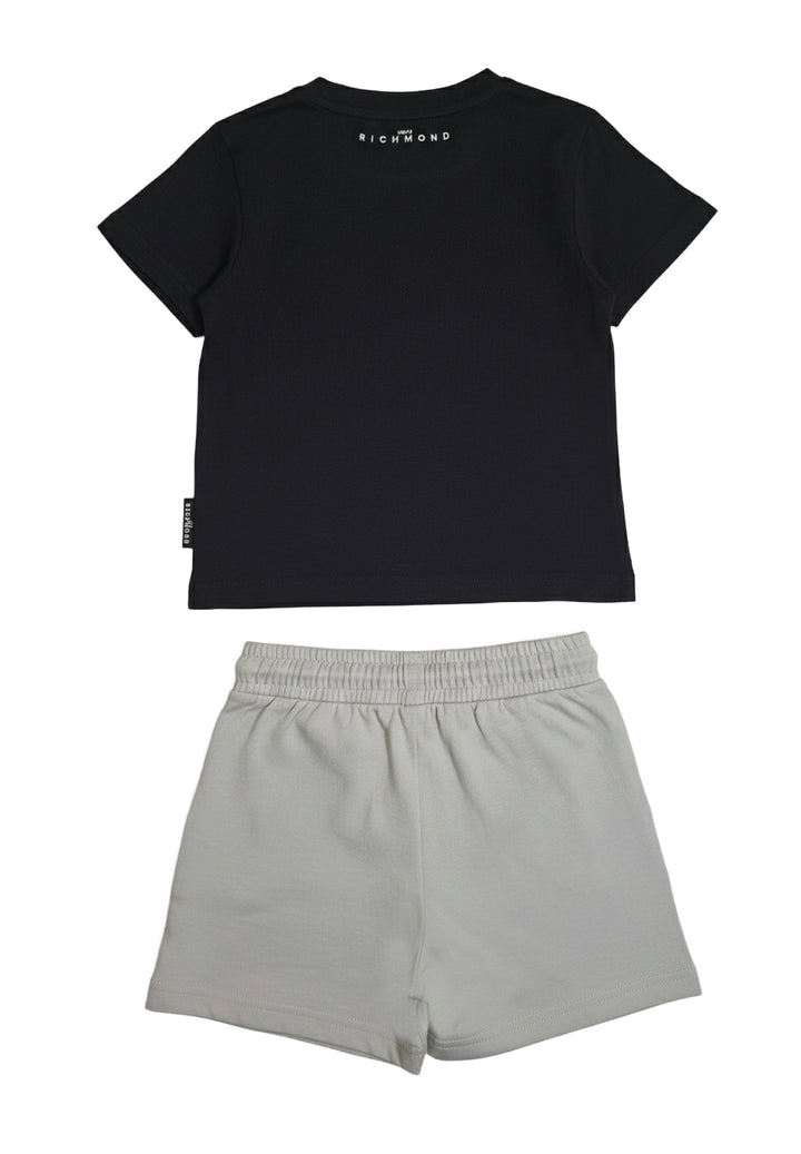 Completo nero-grigio per bambino