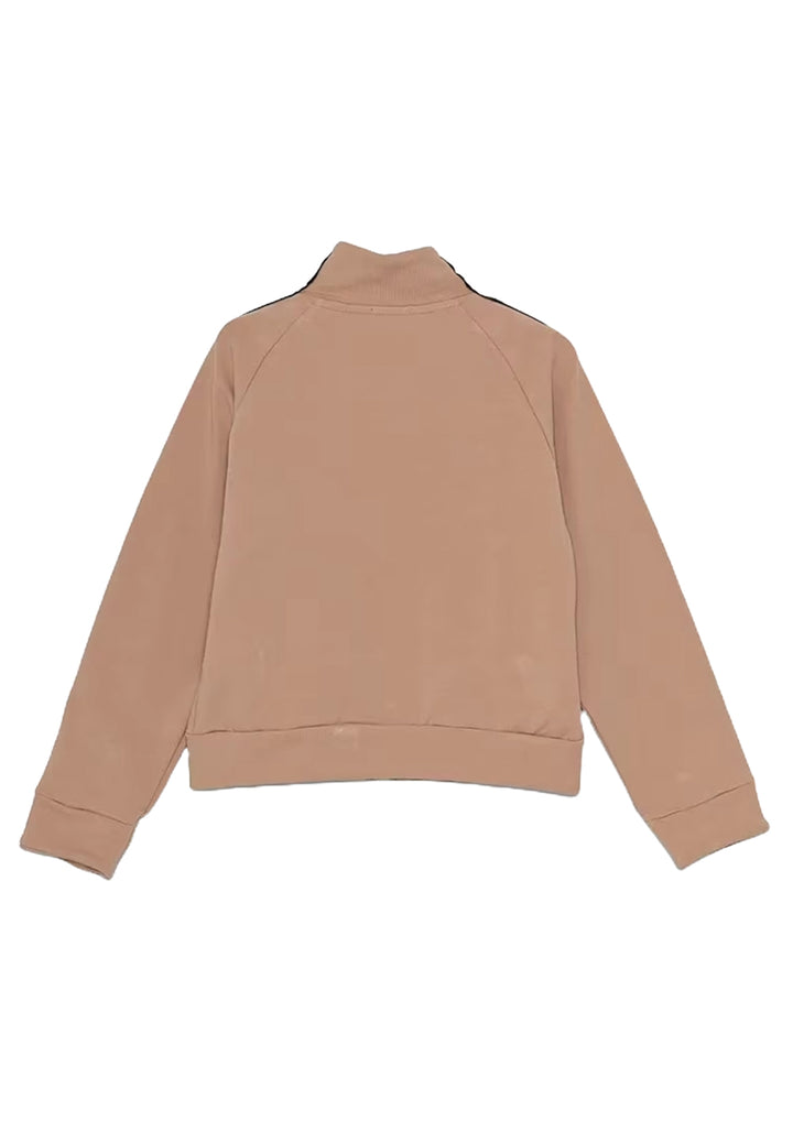 Felpa zip rosa per bambina
