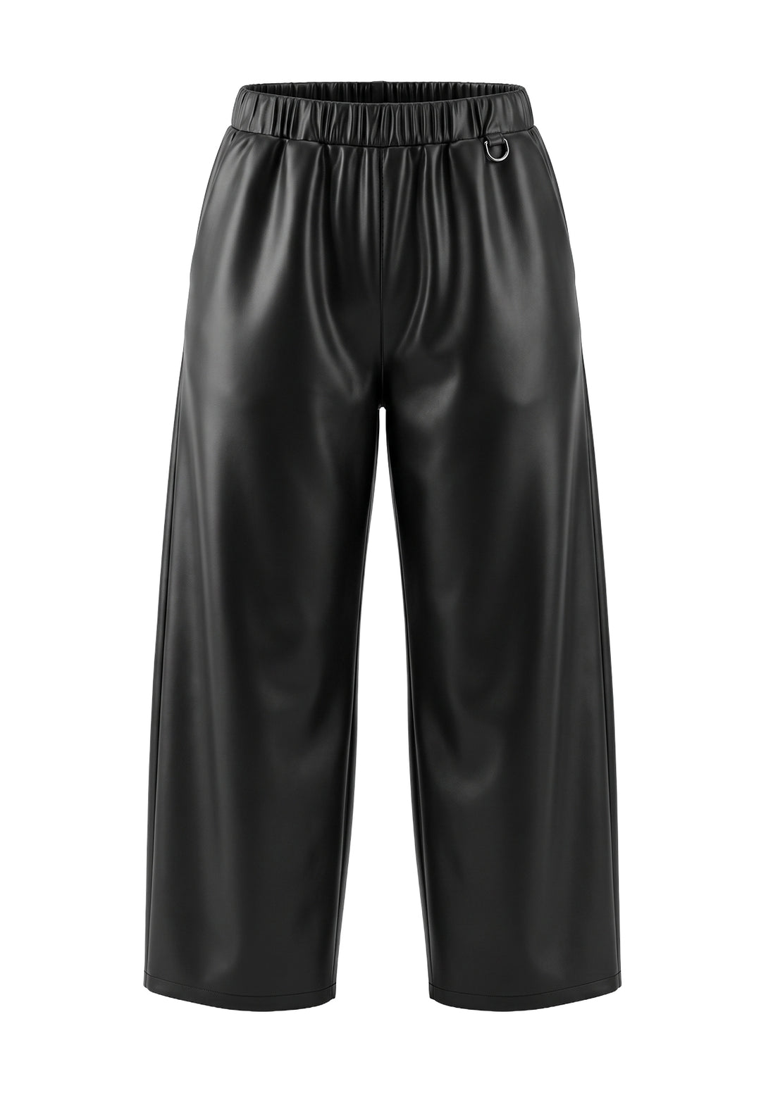 Pantalone ecopelle nero per bambina