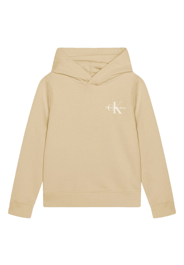 Felpa cappuccio beige unisex