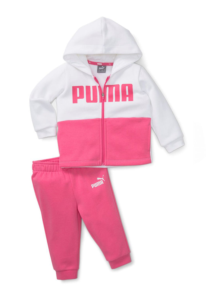 White-pink sweatshirt set for baby girls