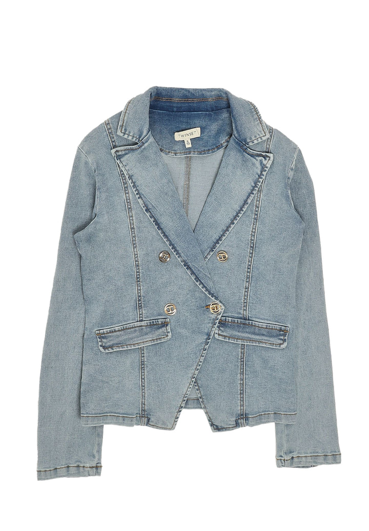 Blazer denim blu per bambina