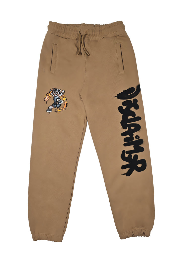 Pantalone felpa marrone per bambino