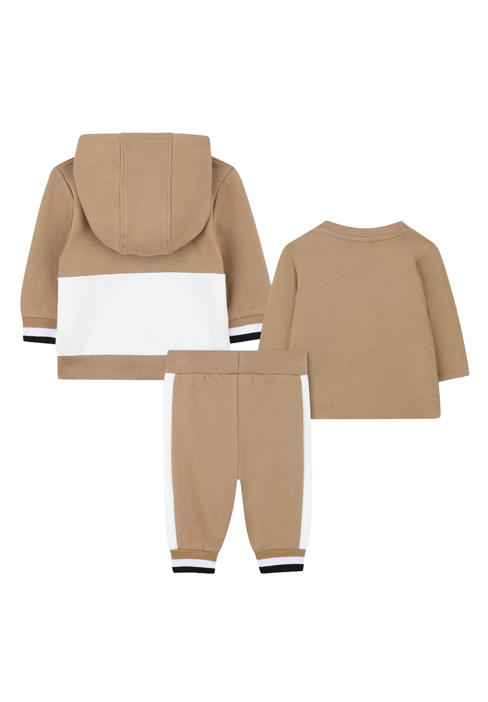Completo 3 pezzi marrone per neonato