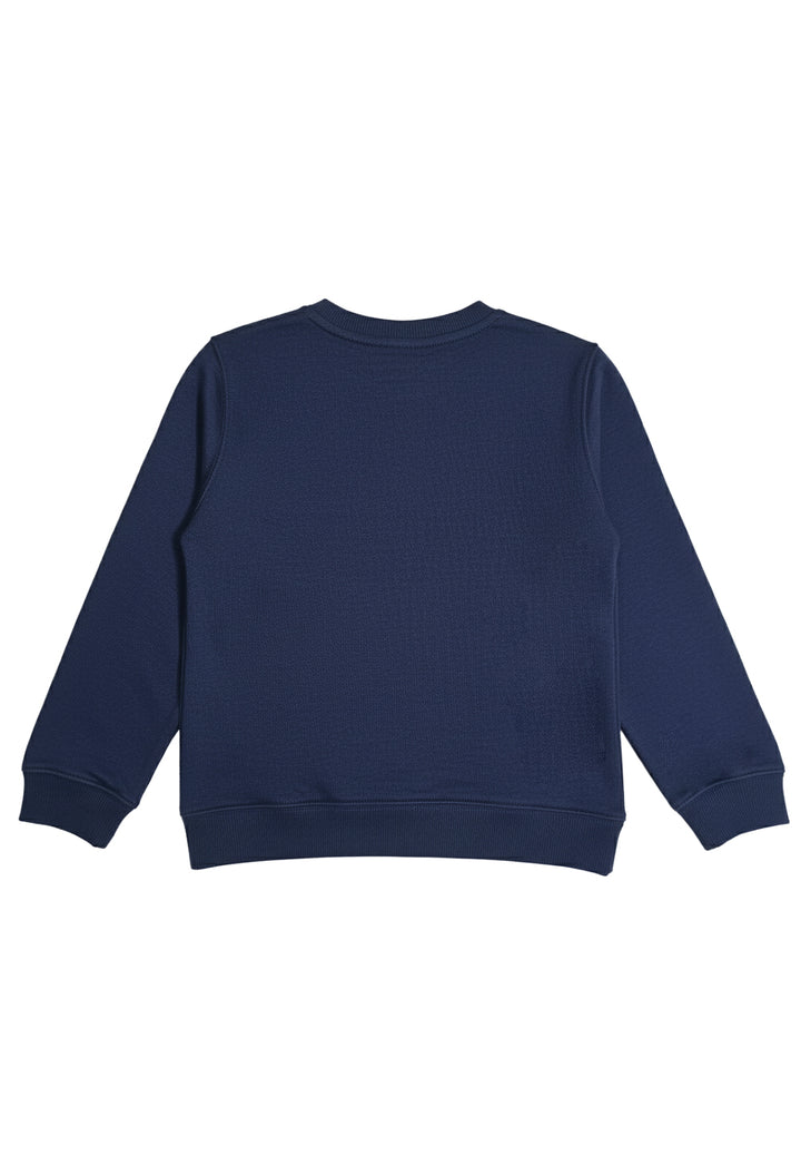Felpa girocollo blu per bambino