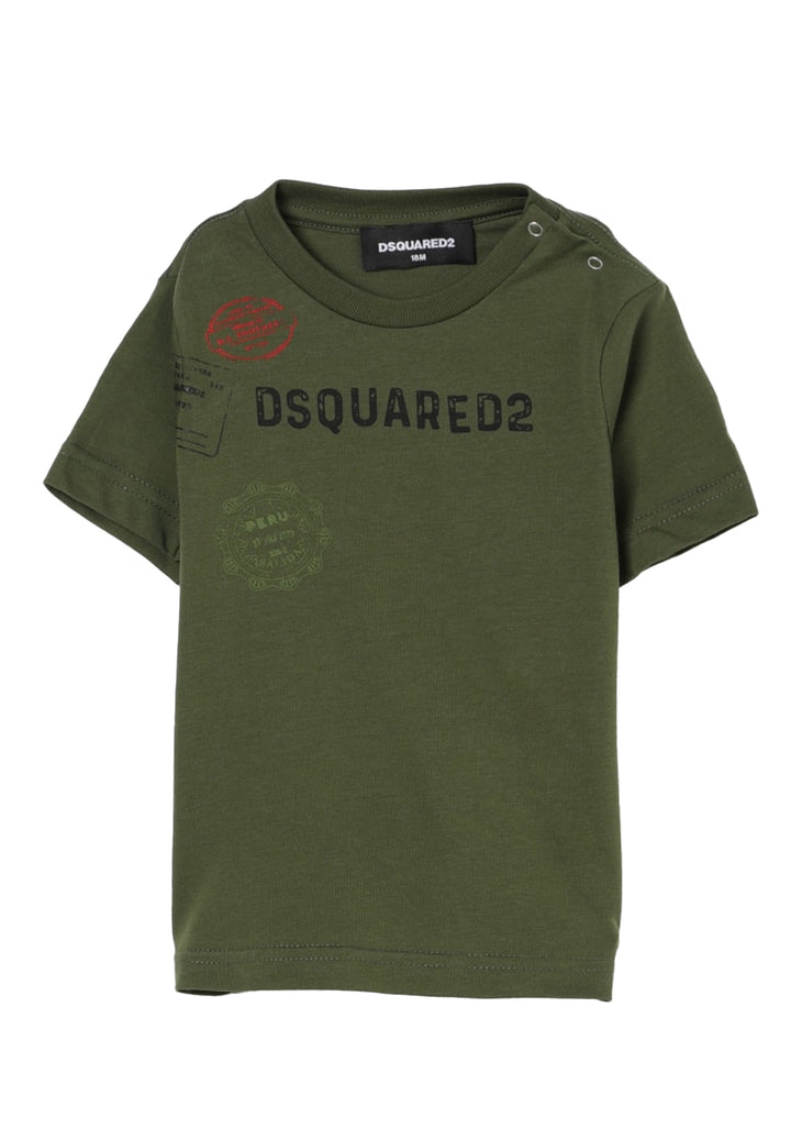 T-shirt verde per neonato