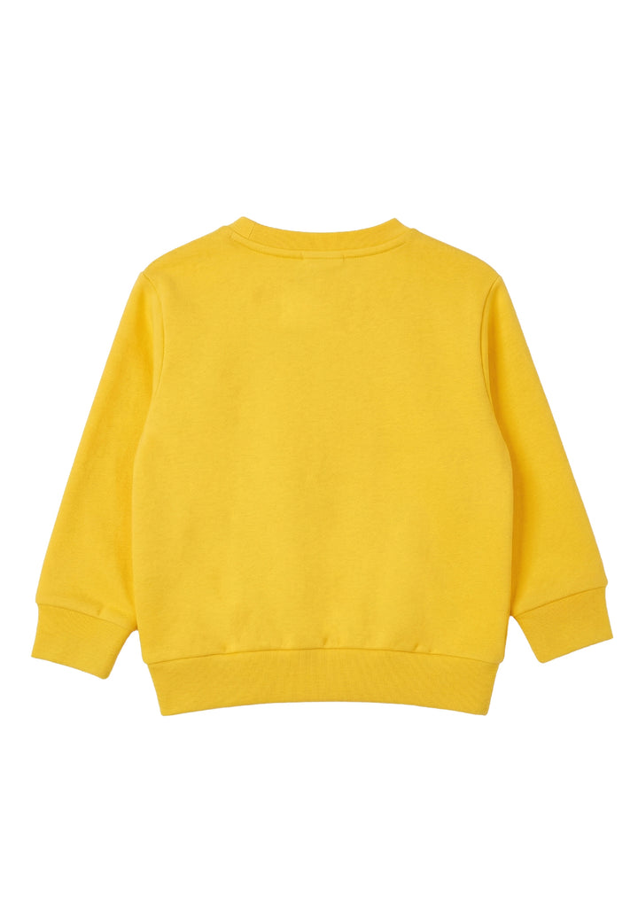 Felpa girocollo gialla per bambino