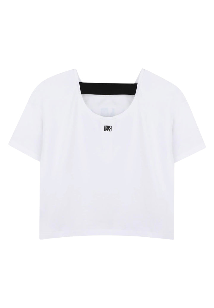 T-shirt bianca per bambina