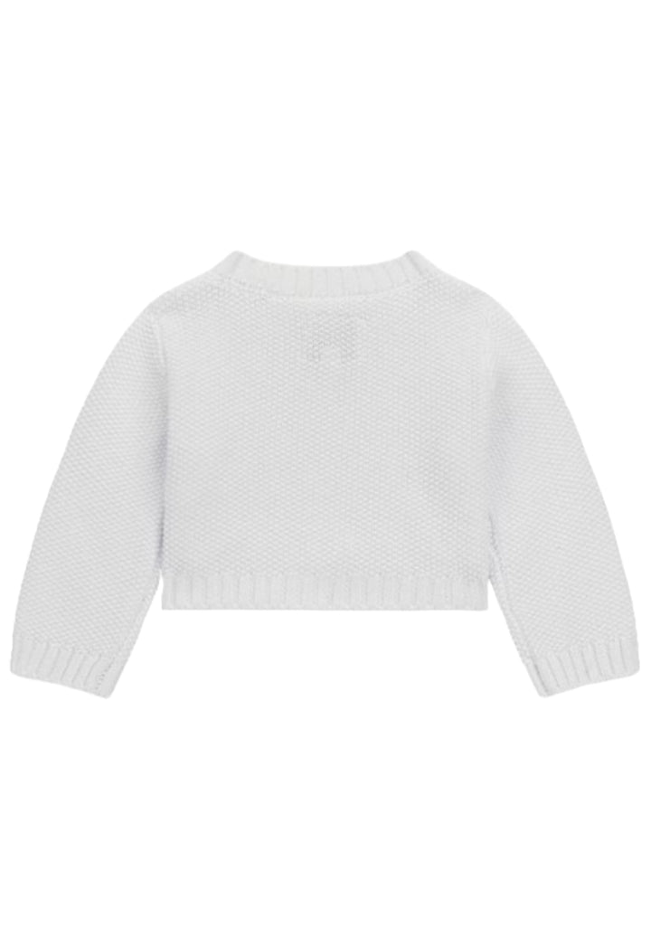 Weiße Strickjacke für Babymädchen
