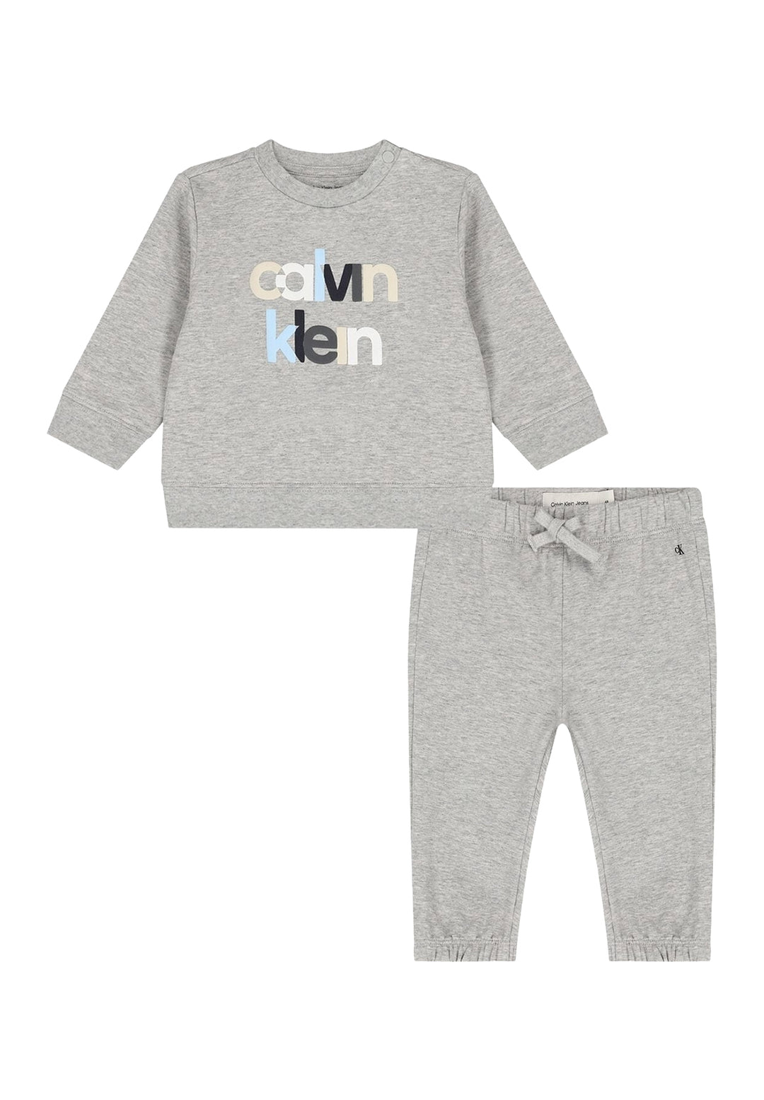 Completo felpa grigio per neonato
