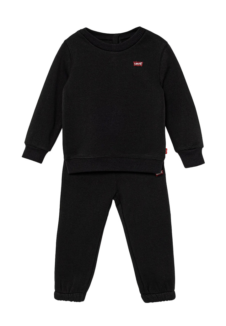 Completo felpa nero per neonato
