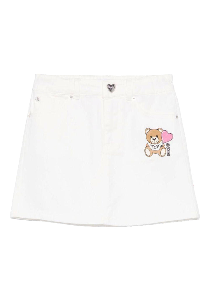 Gonna denim bianco per bambina