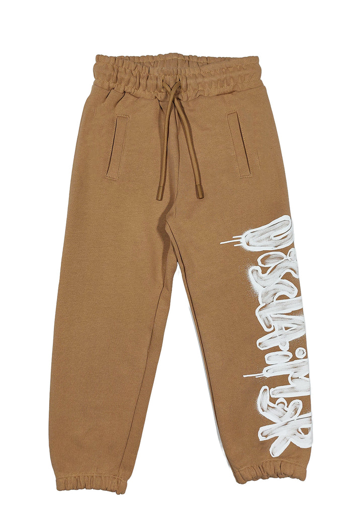 Pantalone felpa marrone per bambino