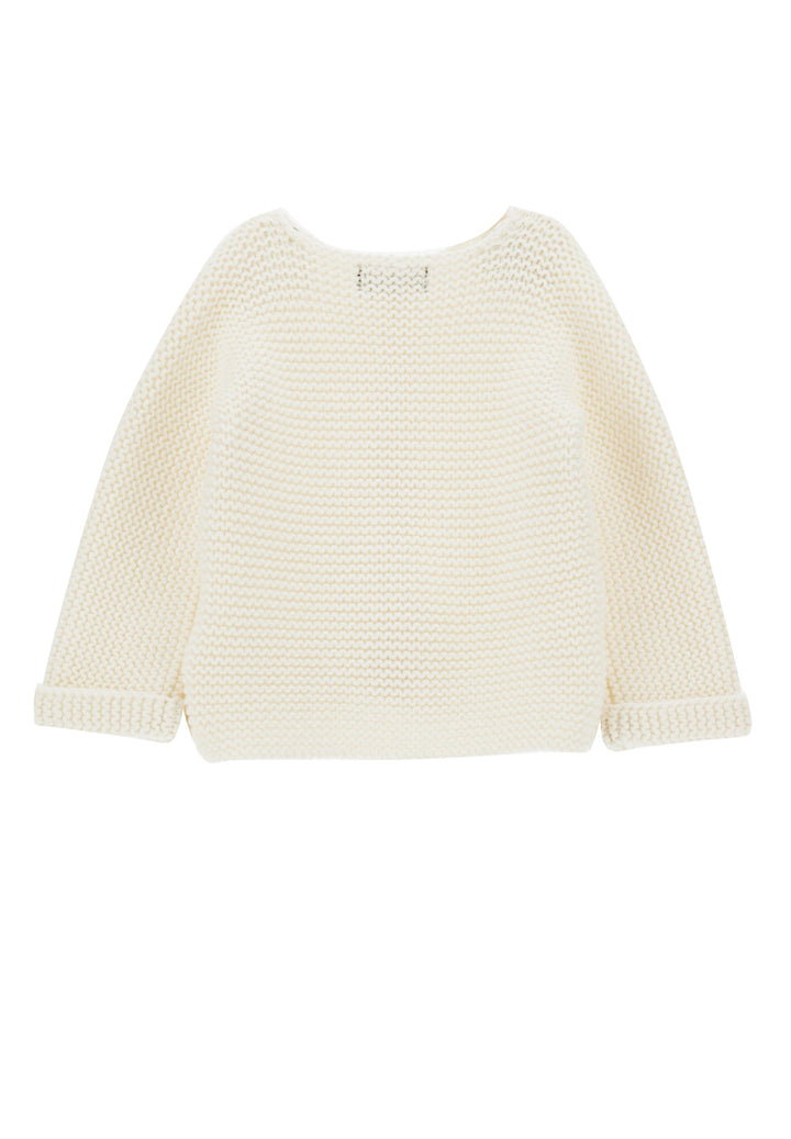 Cremefarbene Strickjacke für Baby-Mädchen