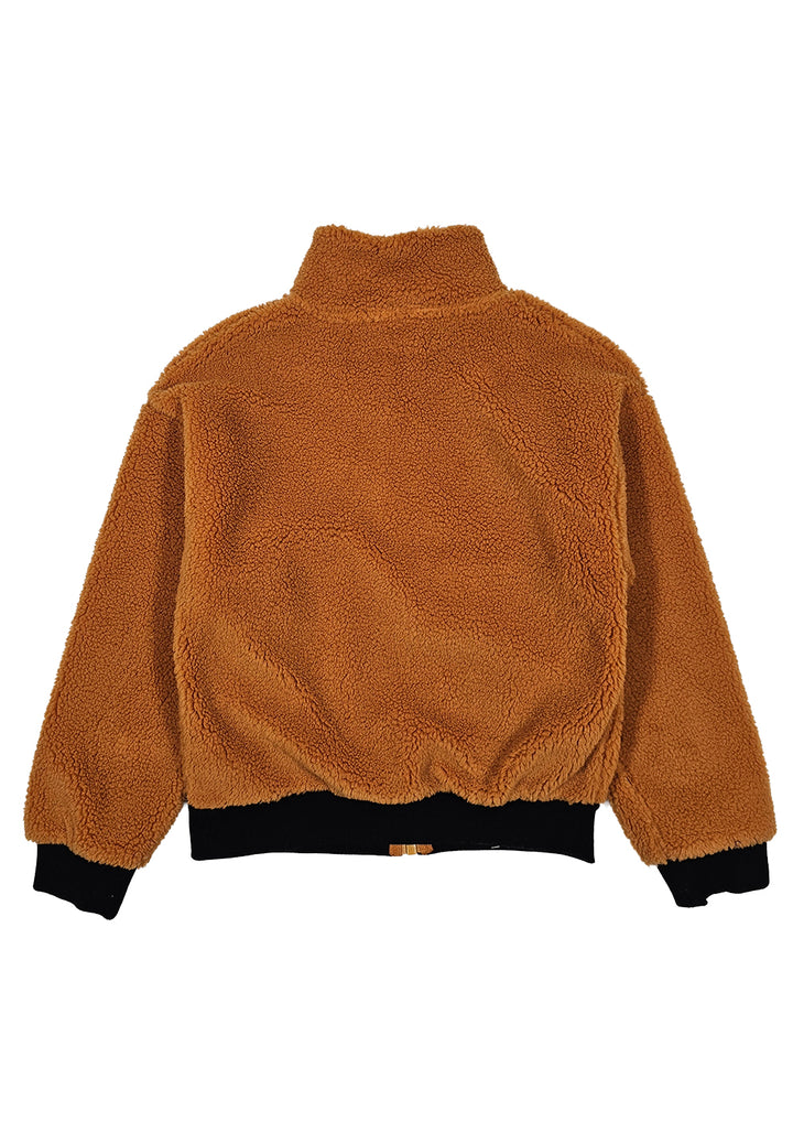 Giubbotto teddy marrone per bambino