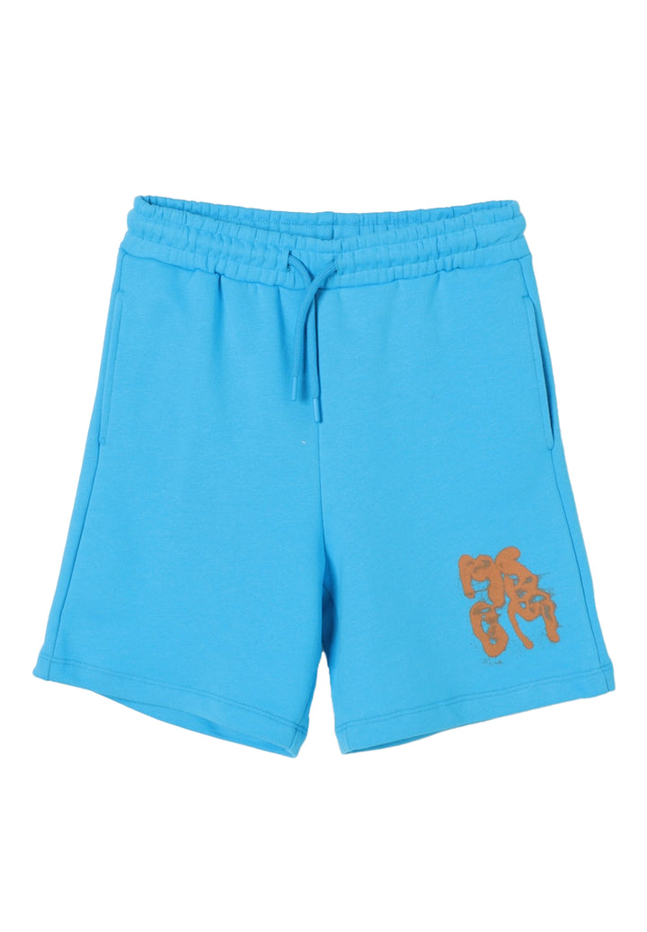 Bermuda felpa turchese per bambino
