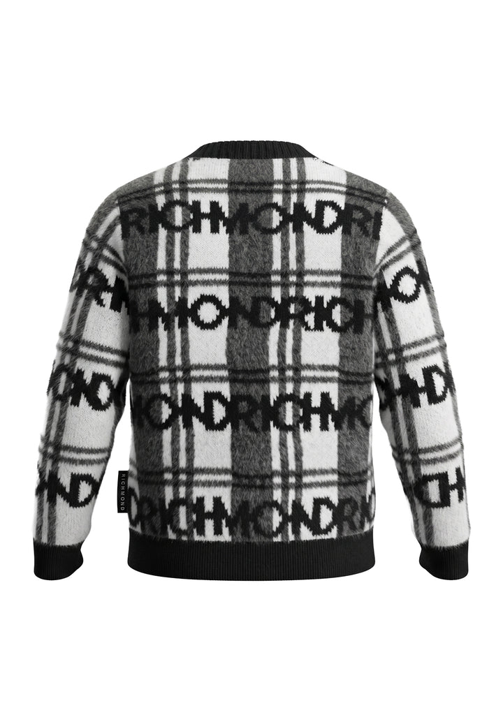 Cardigan bianco-nero per neonato