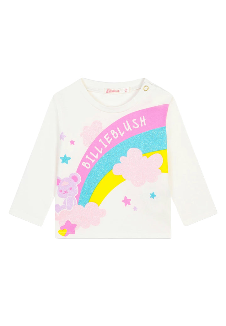 Cream t-shirt for baby girls