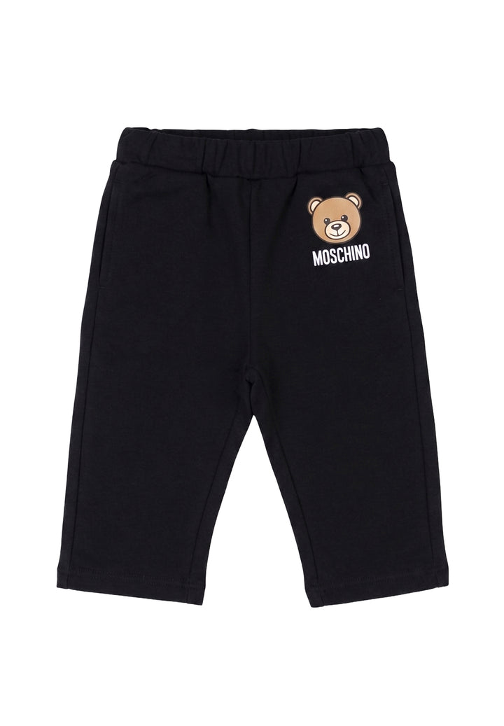 Pantalone felpa nero per neonato