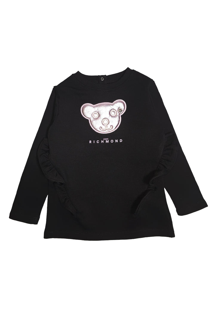 Vestito felpa nero per neonata