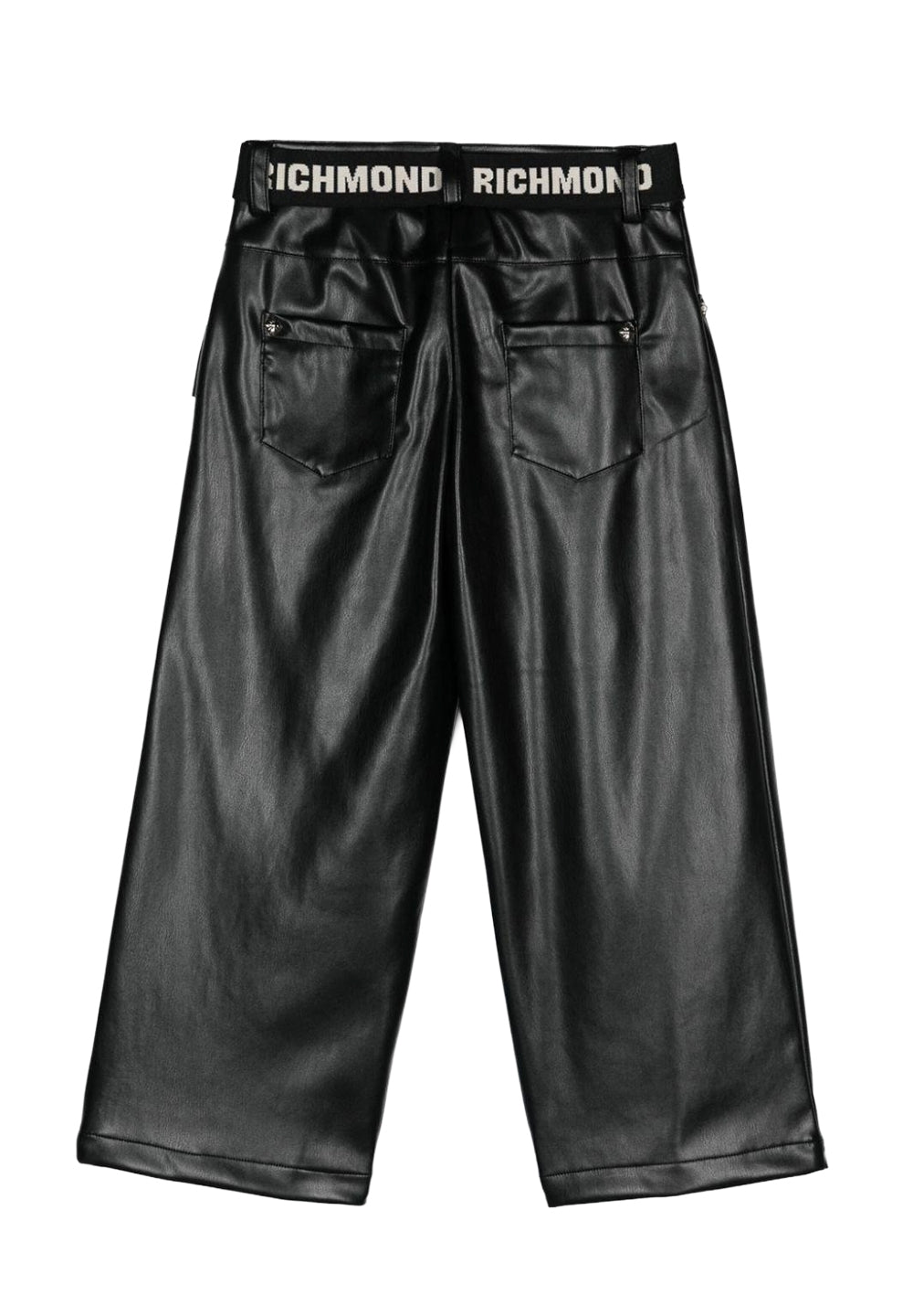 Pantalone ecopelle nero per bambina