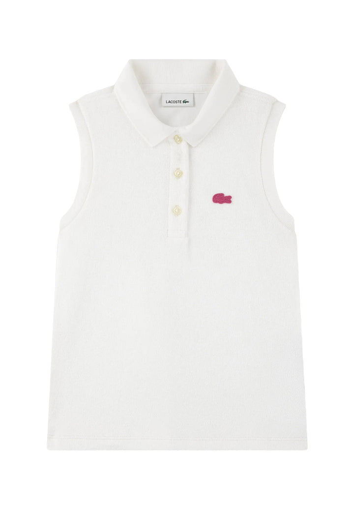 Polo smanicata bianca per bambina