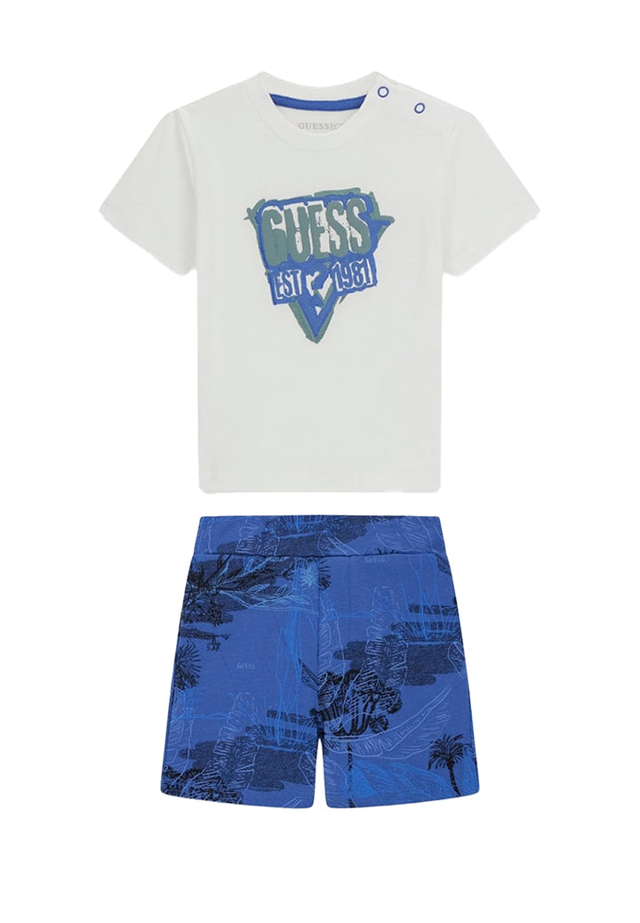 Completo bianco-blu per bambino