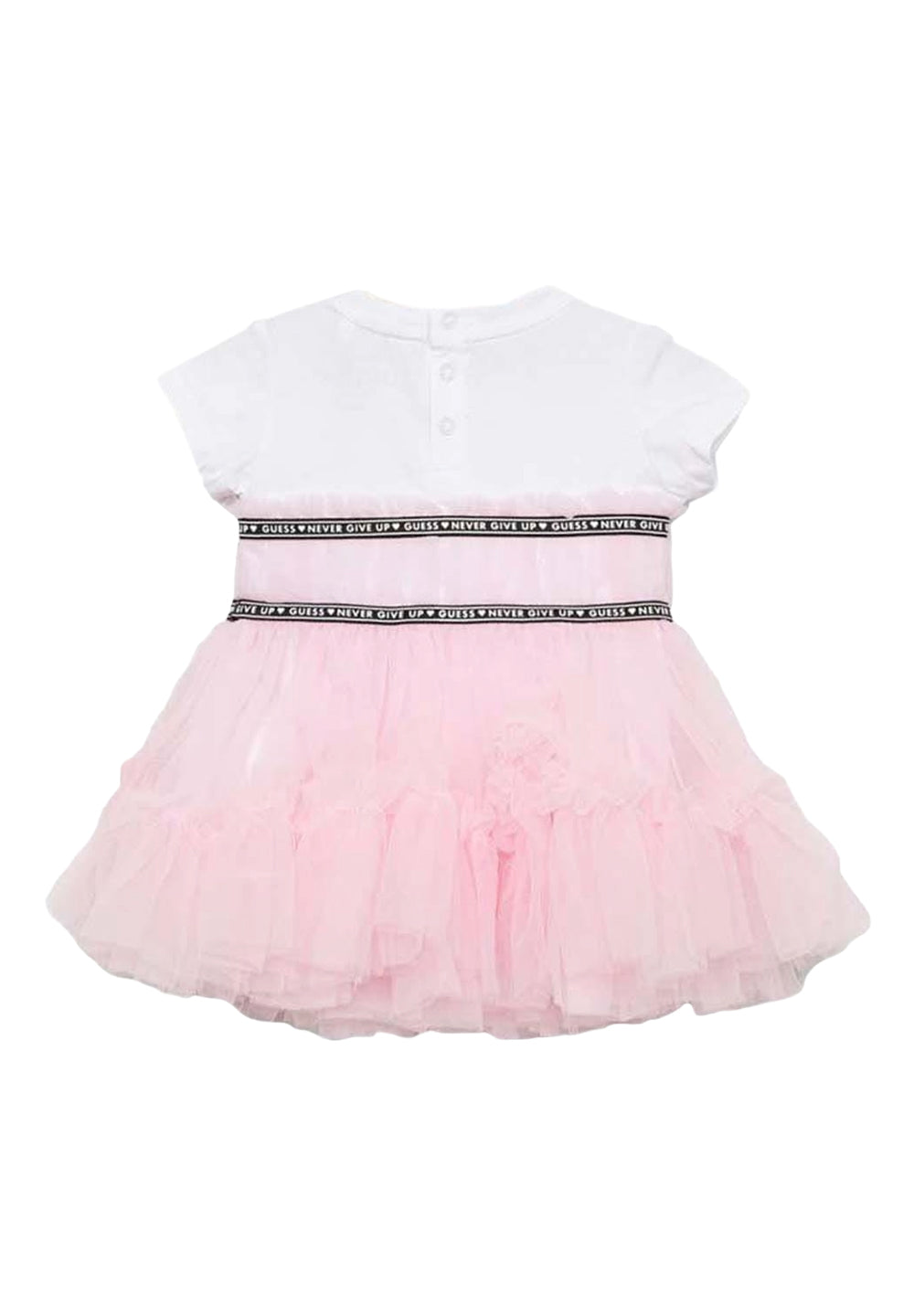 Vestito bianco-rosa per neonata - Primamoda kids