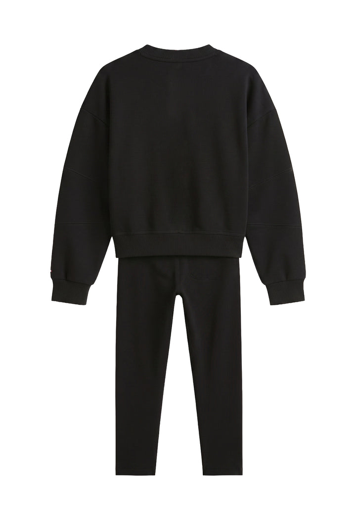 Completo felpa nero per bambina